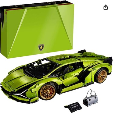 Lego Lamborghini Sian displayed.