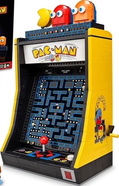 Display of Lego pac-man arcade set. Image links to Amazon Marketplace.