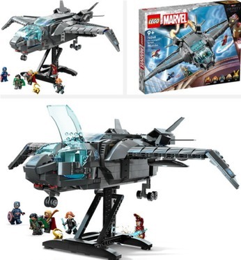 Image of Lego Marvel The Avengers Quinjet (76248) as highlighted at Lou’s Bricks House post on the Top 20 Lego sets for 12 year olds.