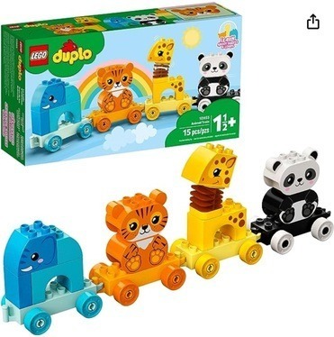 Image of the LEGO DUPLO My First Animal Train (Set 10955) Best Sensory Toys For Kids With Autism at Lou’s Bricks House.