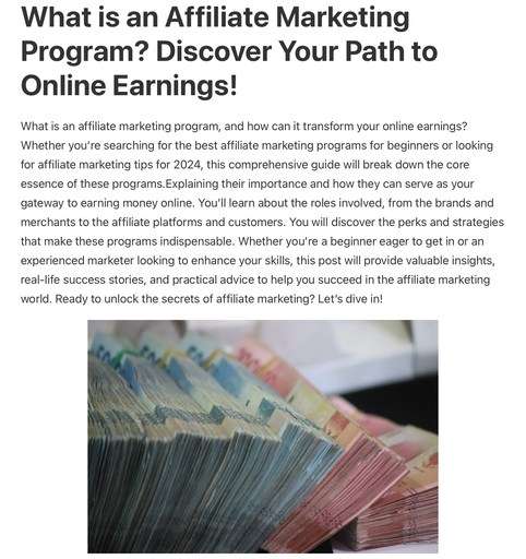 Header image from the post “what is an affiliate marketing program? simple guide for everyone” at Lou’s Bricks House. How affiliate marketing can help a work at home parent start a business 