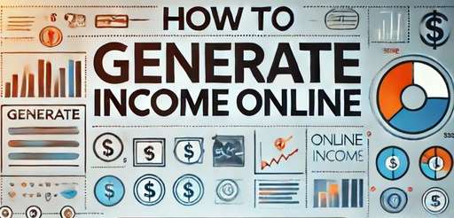 representing money and online income, illustrating how to generate income online.”