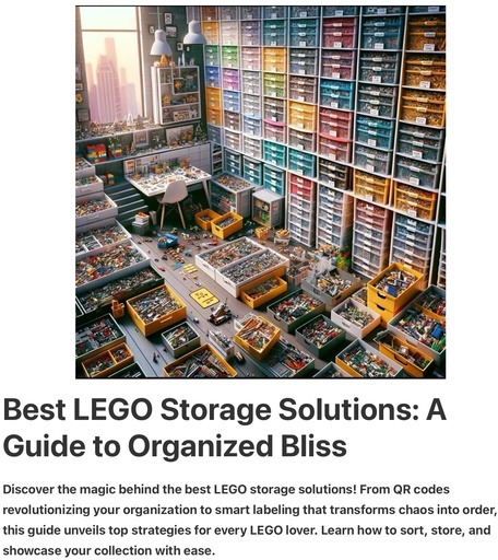 Header image for the post - Best LEGO Storage Solutions: A Guide to Organized Bliss. Image links to the full post at Lou’s Bricks House.