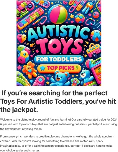 Header image from the post -Toys For Autistic Toddlers: Top Picks For 2024 Buyers Guide & Tips, at Lou’s Bricks House. Image links to the full post.