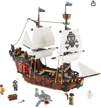 Image of the Lego Creator 3- in 1 Pirate Ship Set 31109