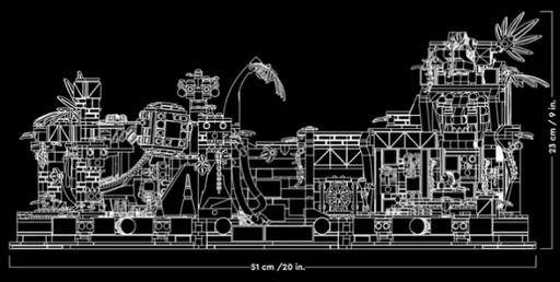 the dimensions of the Lego Indiana Jones temple of the golden idol set