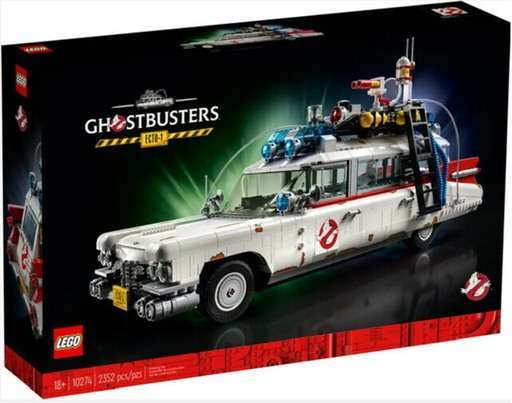 Image of the Ghostbusters Ecto-1 boxed set, full review at Lou’s bricks House