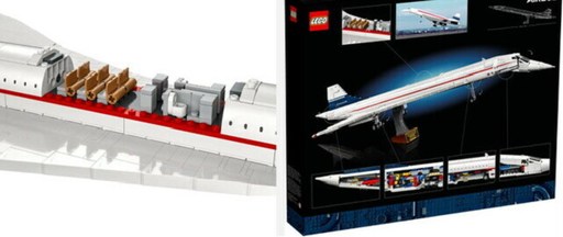 Image of the searing area and toilets for the Lego Icons Concorde 10318