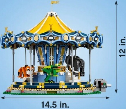 Image of the Lego Creator Expert Carousel with product dimensions