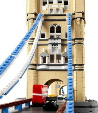 Image of one of the towers with lego minicars displayed