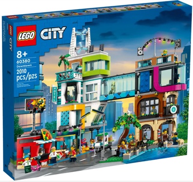 Image of the box set of the Lego City Downtown Set, 60380. 