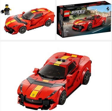 LEGO Sets Under $40: Images of the Lego Speed Champions Ferrari 812 Competizione set 76914. Link to Amazon.