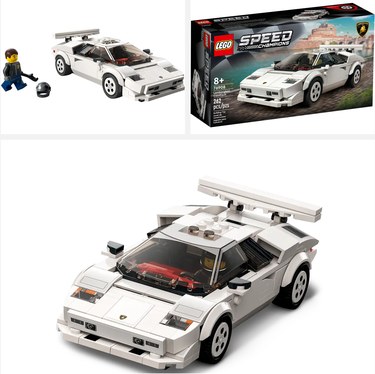 Images of Speed Champions Lamborghini Countach Set 76908. Link to Amazon