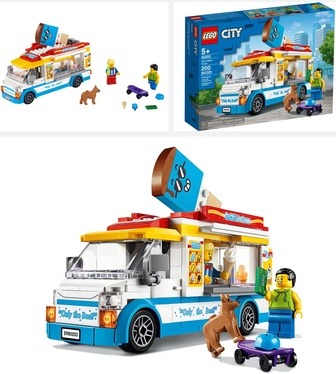 Top LEGO Sets Under $40, Images of LEGO City Ice-Cream Truck Set 60253. Link to Amazon.