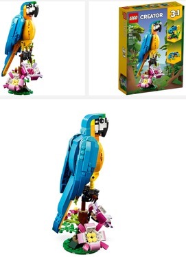 Images of Creator Exotic Parrot set 31136. Link to Amazon.