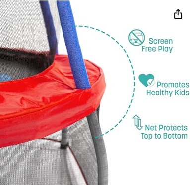 Image of Skywalker Mini Trampoline with Enclosure Net.