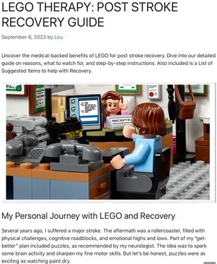 Image of the header post from Lou’s bricks house-LEGO THERAPY: POST STROKE RECOVERY GUIDE