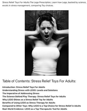 Header image of the post -Stress Relief Toys For Adults: The Lego Prescription