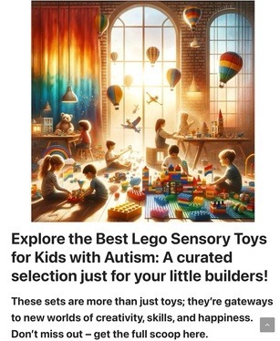 Header image of the post -Sensory Toys For Kids With Autism: Lego Picks Across the Spectrum