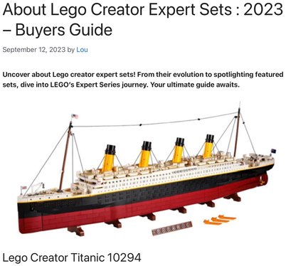 Header image from the post-About Lego Creator Expert Sets: 2023 – Buyers Guide