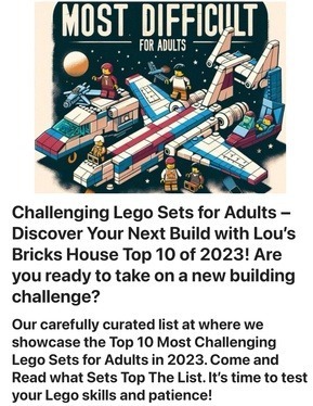 Header image of the post-Difficult Lego Sets For Adults - Our Challenging Top 10 List of 2023