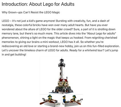 Header image of the post-About Lego for Adults-Discover The Appeal Of Lego