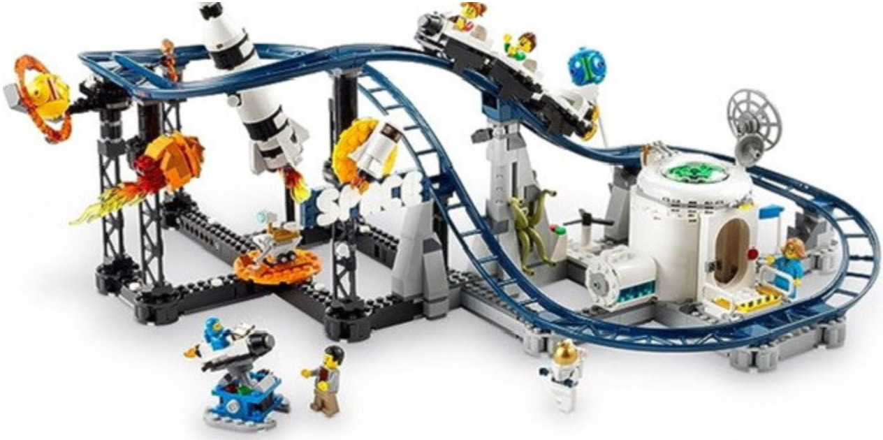 Lego Creator Expert Roller Coaster displayed