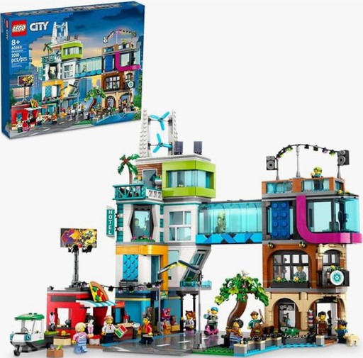 Image of the LEGO City Downtown Set (60380). Link to Amazon.