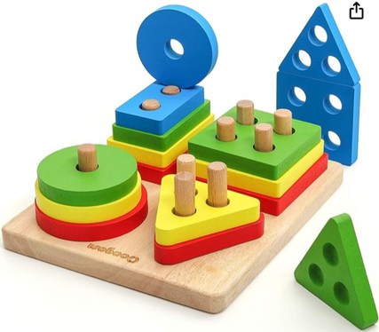 Coogam Wooden Sorting Stacking Toys, Top Sensory Toys For Autism