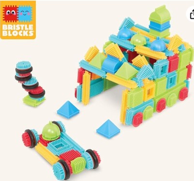 Bristle Blocks – Interlocking Building Blocks – 112Pc Playset from Battat, best learning toys for autism