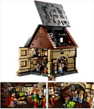 LEGO Disney Hocus Pocus: The Sanderson Sisters’ Cottage, highlighting features of the set. Image links to Amazon for more details and purchasing option.