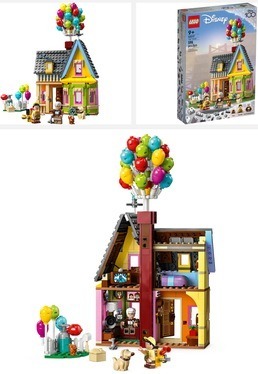 3 images of the LEGO Disney and Pixar ‘Up’ House set (43217). Image links to Amazon for more details and purchasing option.