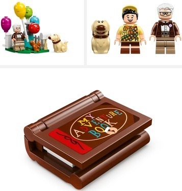 LEGO Disney and Pixar ‘Up’ House (43217), 3 images of the features and accessories of the set. Image links to Amazon for more details and purchasing option.