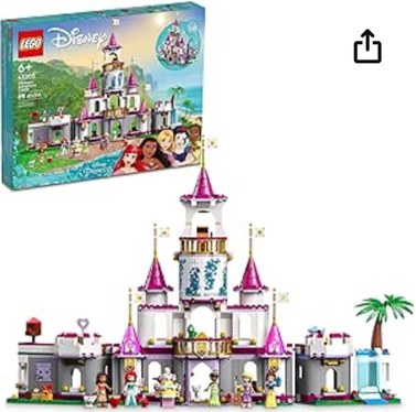 Image of the LEGO Disney Princess Ultimate Adventure Castle set (43205). Image links to Amazon for more details and purchasing option.