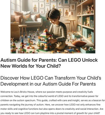 Header image of the post Autism Guide For Parents, at Lou’s Bricks house