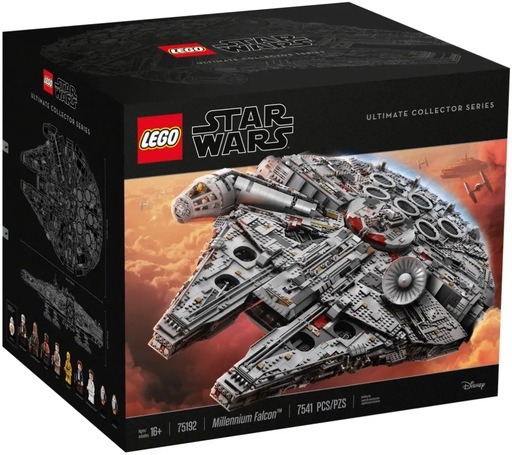 Image of the boxed set of the LEGO Ultimate Millennium Falcon set 75912. Link to Amazon.