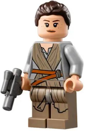 Image of the LEGO minifigure Rey – from the LEGO Millennium Falcon set 75912