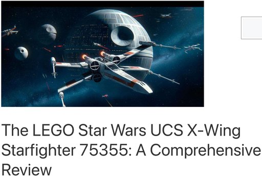 Header image from the post - The LEGO Star Wars UCS X-Wing Starfighter 75355: A Comprehensive Review, at Lou’s Bricks House. Link to full article.