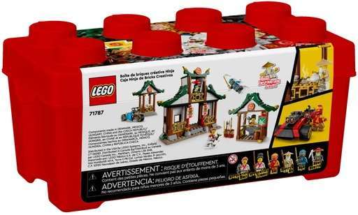 Image of the rear of the Lego Ninjago Creative Brick boxed set. Link to amazon.