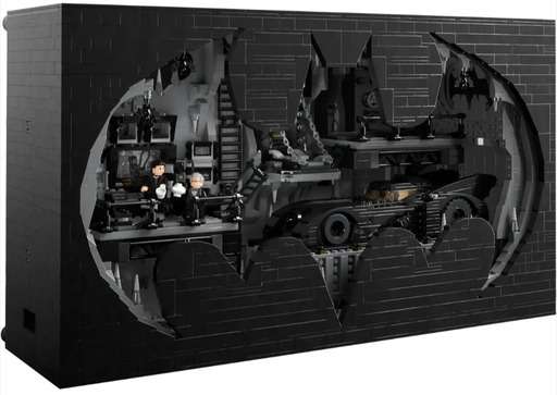 Lego Batman Batcave Shadowbox Set, front side displayed