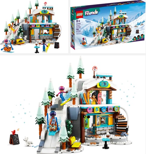 Image of the LEGO Friends Holiday Ski slope and cafe set (41756). Link to Amazon.