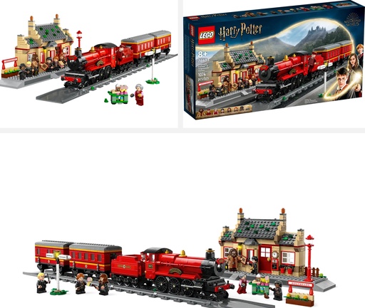 Image of the LEGO Harry Potter Hogwarts Express & Hogsmeade Station set (76423). Link to amazon.