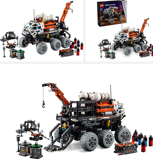 Images of the LEGO Technic Mars Crew Exploration Rover set (42180). Link to Amazon.