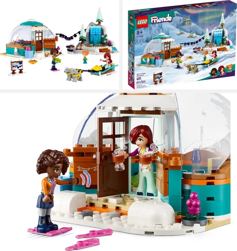 Image of the LEGO Friends Igloo Holiday Adventure set (41760). Link to amazon.