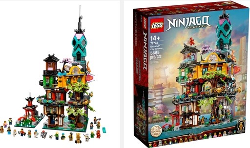 Image of the LEGO NINJAGOCity Gardens Set (71741). Link to Amazon.