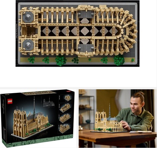 Image of LEGO Architecture Notre-Dame de Paris (21061) set, featuring a detailed replica of the historic cathedral. This image links to Amazon for more information and availability.