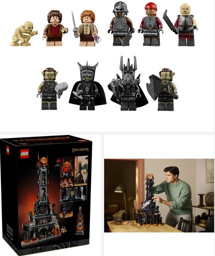 Image of LEGO Icons The Lord of the Rings: Barad-dûr (10333) set, featuring detailed minifigures and the towering Barad-dûr build. The image links to Amazon for more information and availability