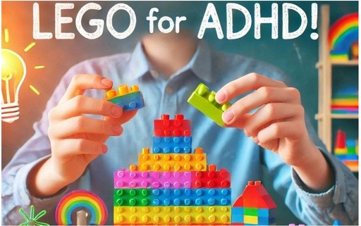 Close-up image of a child building a colorful LEGO tower with large, vibrant bricks. The background includes elements of a playful and creative environment, and the text ‘LEGO for ADHD’ is prominently displayed. The image links to the post titled ‘Can LEGO for ADHD Help Kids Focus and Thrive? Discover the Surprising Benefits! At Lou’s Bricks House.