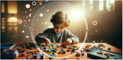 A young child focusing on building with LEGO bricks, representing creativity and growth in children with autism. This image links to the post ‘Autism Guide for Parents: Can LEGO Unlock New Worlds for Your Child?’ at Lou’s Bricks House.